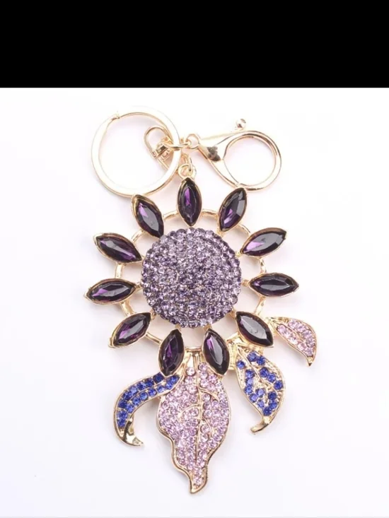 Beautiful Flower Bag Charm/ Keychain NEW - Picture 7 of 15